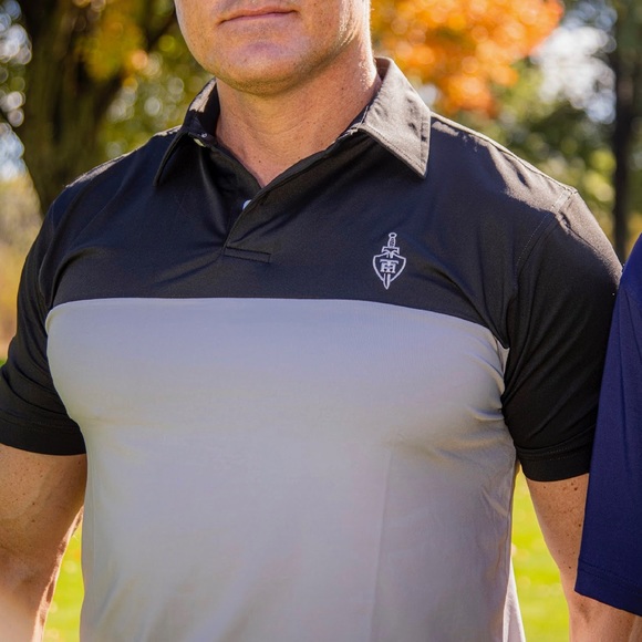 Titan athletics black and gray golf polos. Sizes XXL, XL, L,M,S ALL NWT - Picture 5 of 5